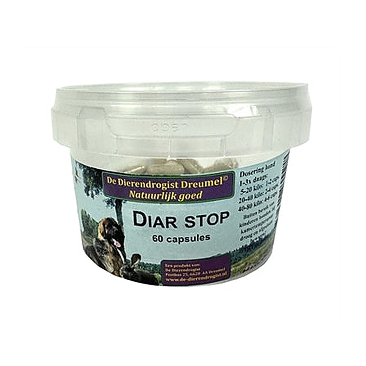 Dierendrogist Diar Stop Caps 60 stuks