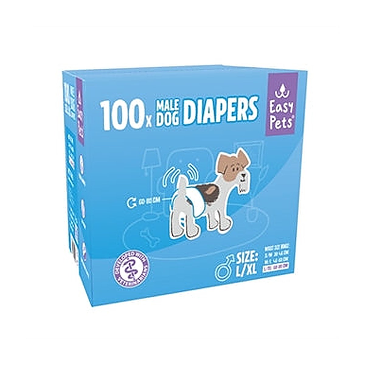 Easypets Hondenluiers Reu L/xl 100S
