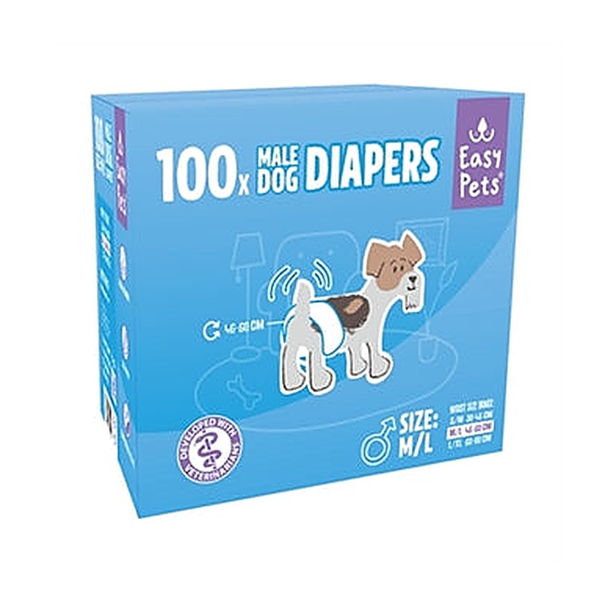 Easypets Hondenluiers Reu M/l 100 stuks