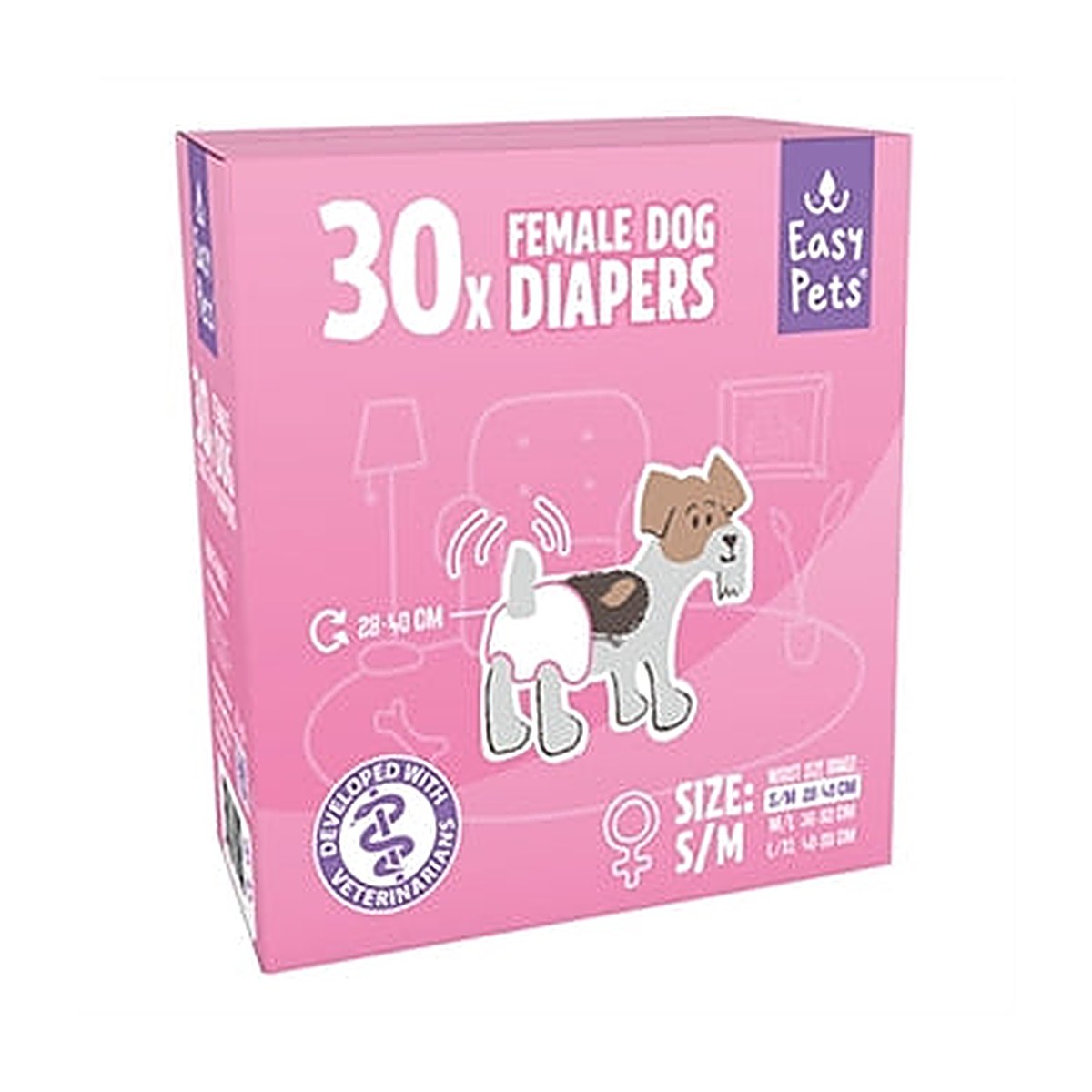 Easypets Hondenluiers Teef S/m 30 stuks