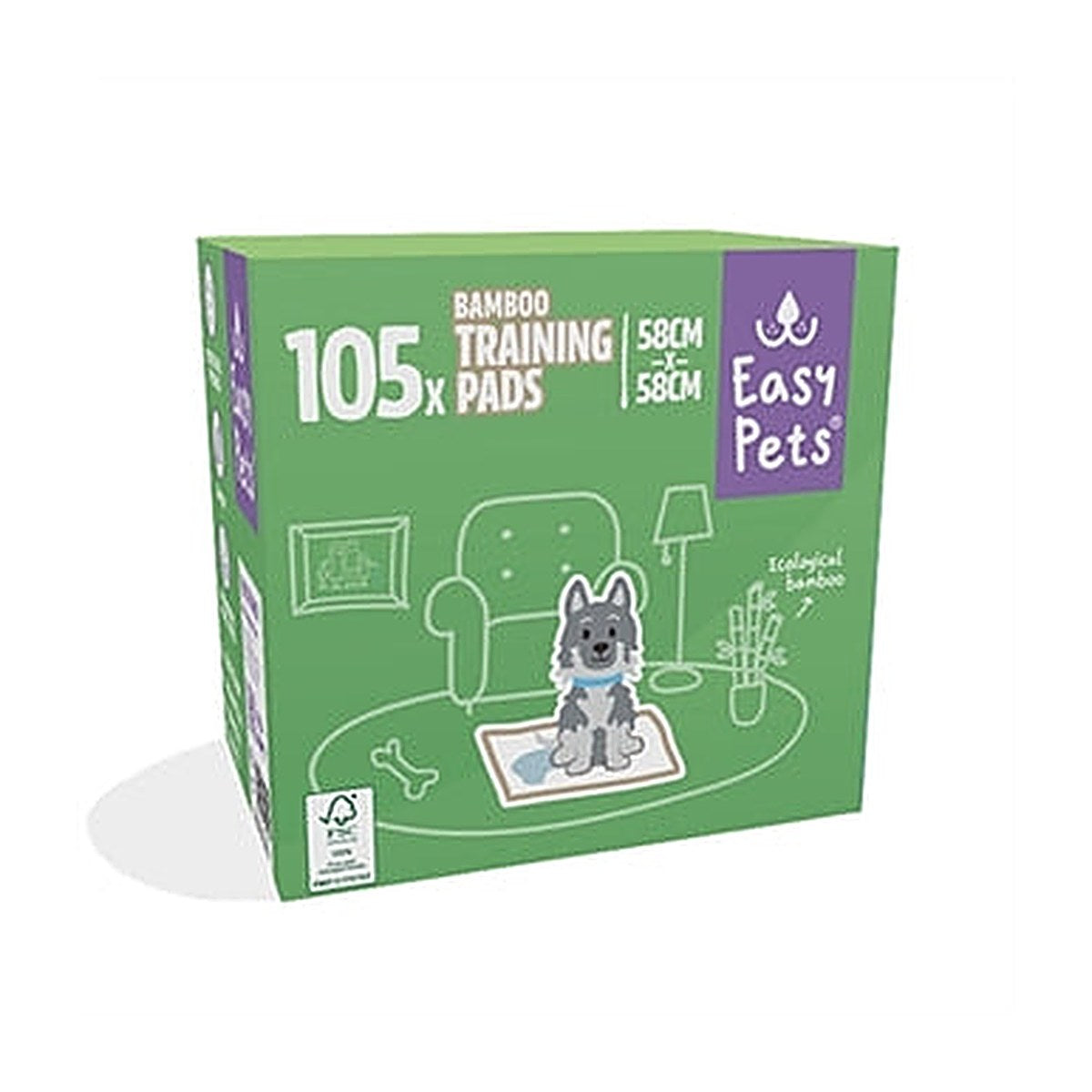 Easypets Puppy Pads Bamboo 105 stuks