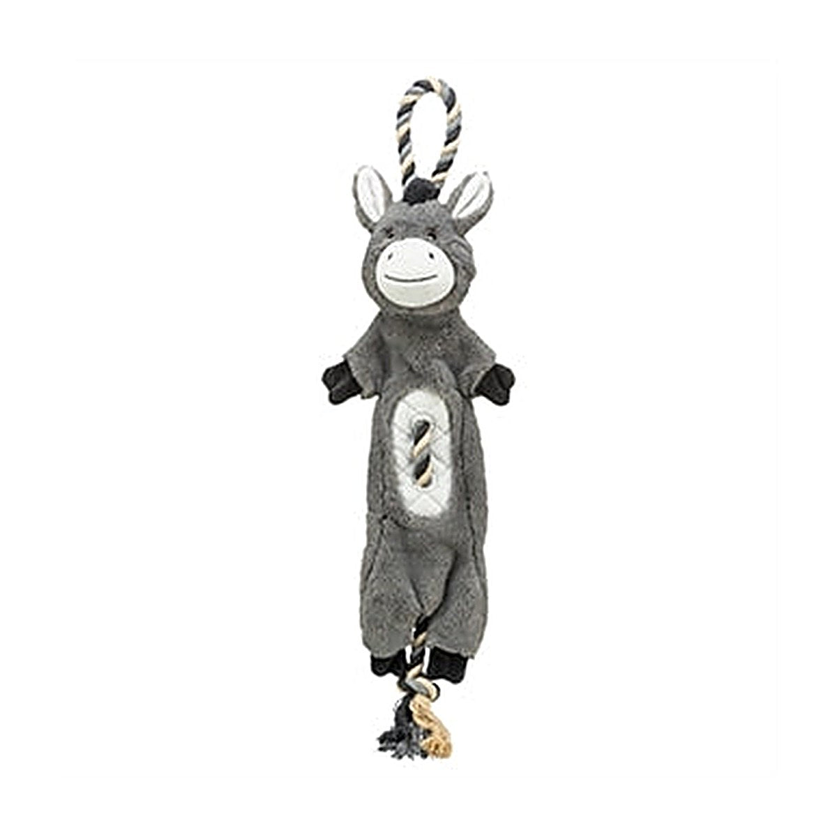 Trixie Ezel Pluche/touw 66 cm 2 stuks