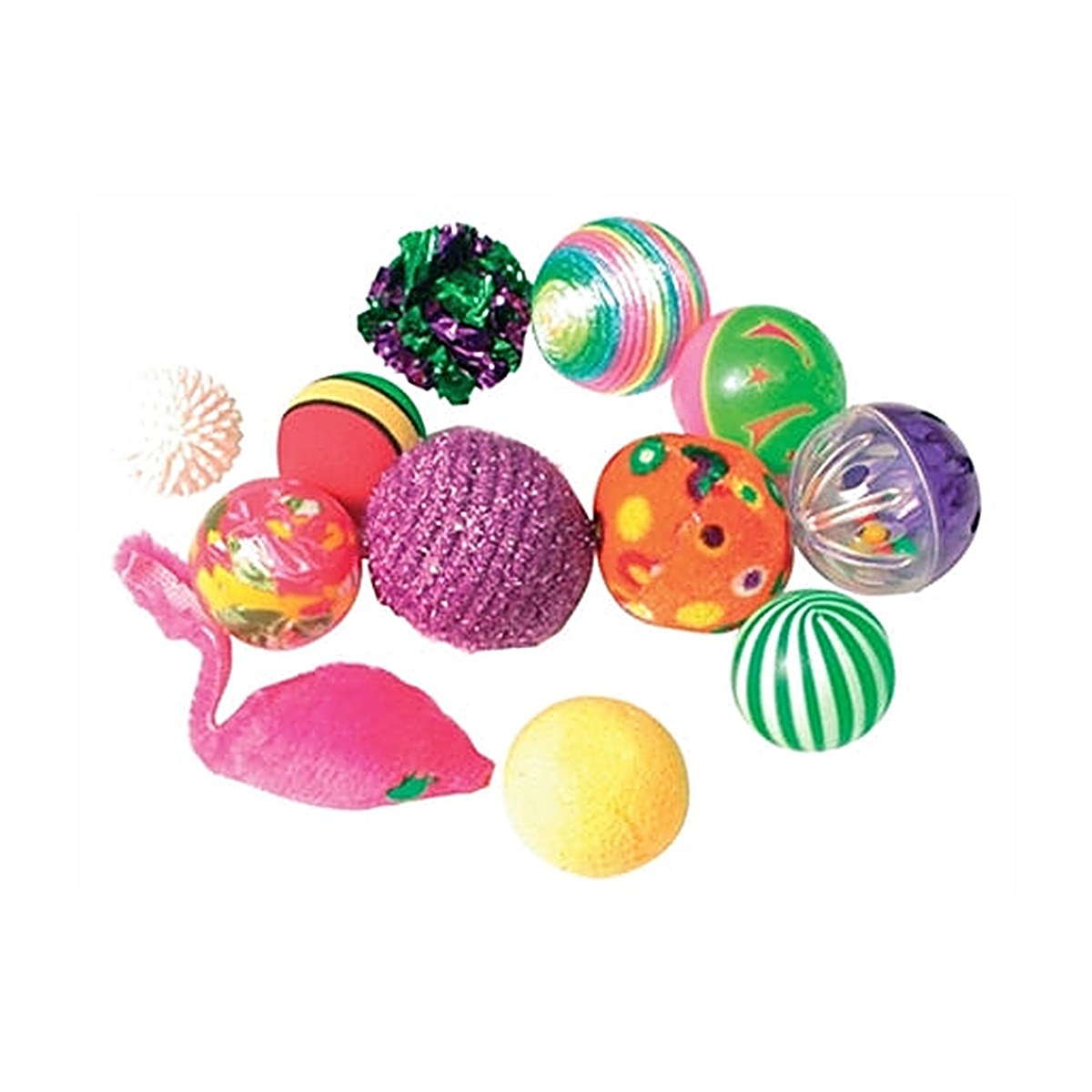 Zolux Fancy Gekleurde Ballen Kat Ass 12 stuks