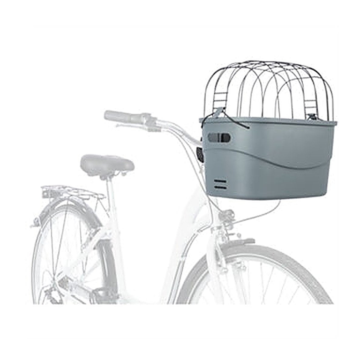 Trixie - Fietsmand Stuur Grijs 42x30x39 cm