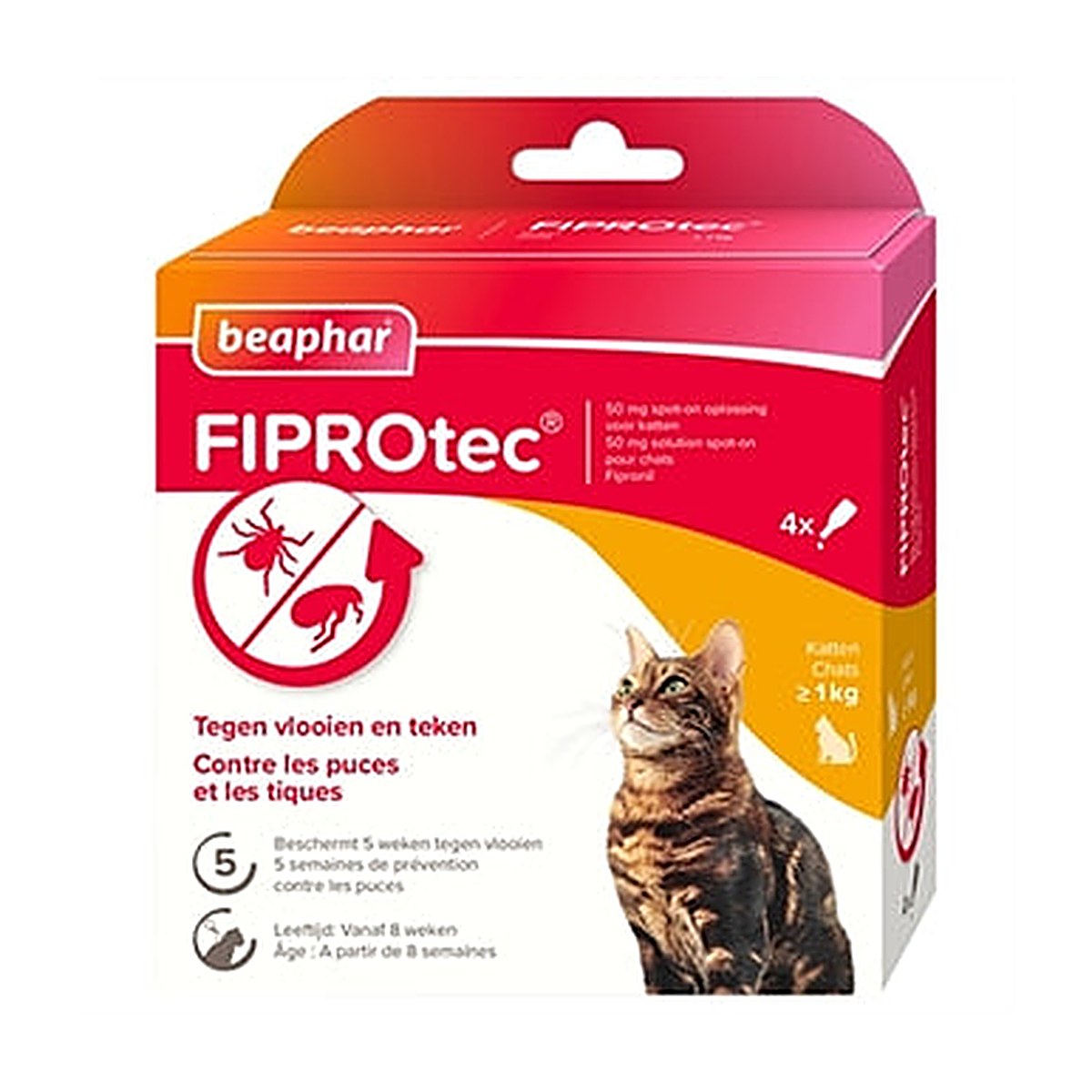 Beaphar - Fiprotec Kat Spot On 3+1 Pip >1 kg
