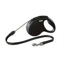 Flexi Classic Cord Zwart M 5 meter