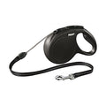 Flexi Classic Cord Zwart M 8 meter