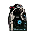 Flexi New Comfort Tape Zwart L 8 meter