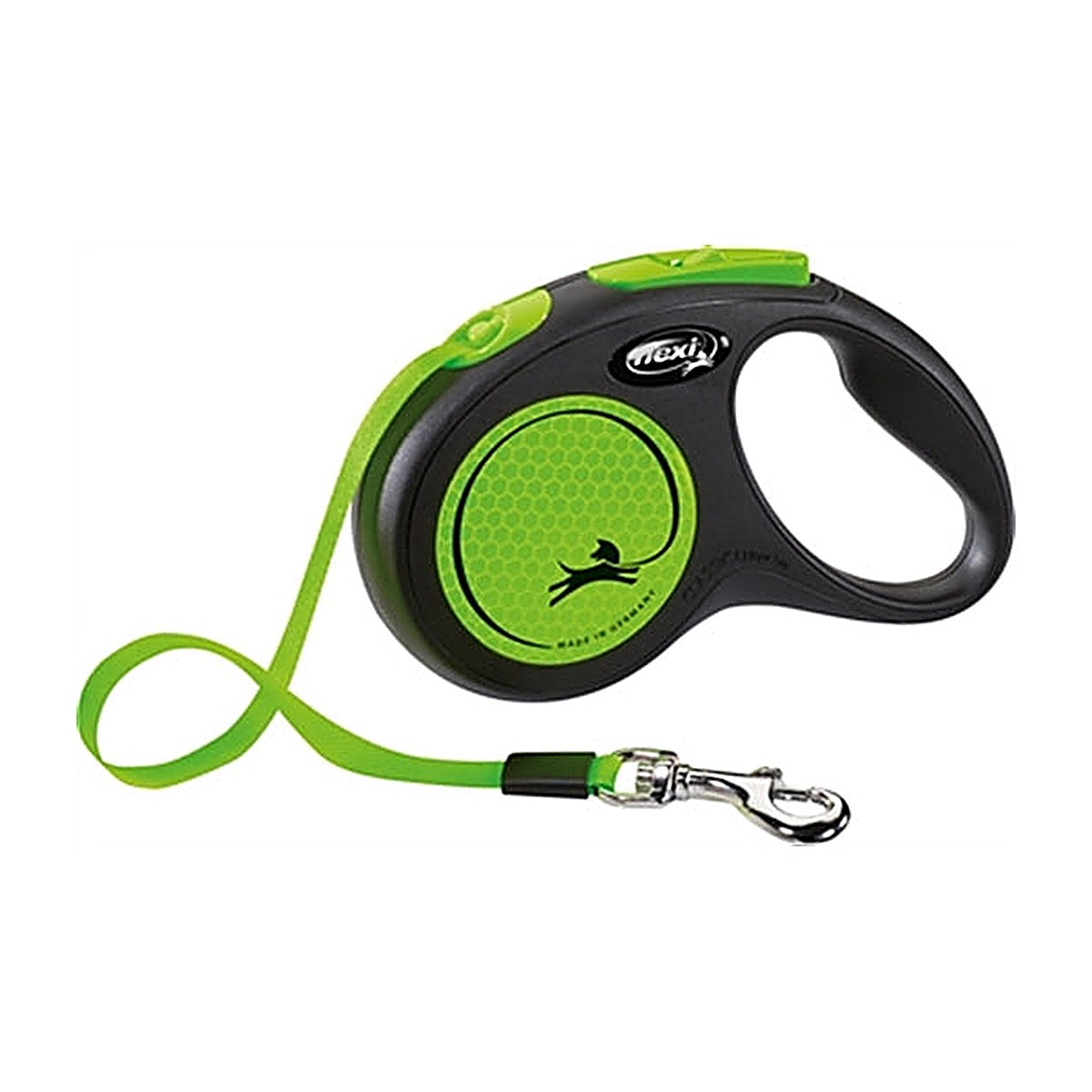 Flexi New Neon Tape Zwart/Groen S 5 meter