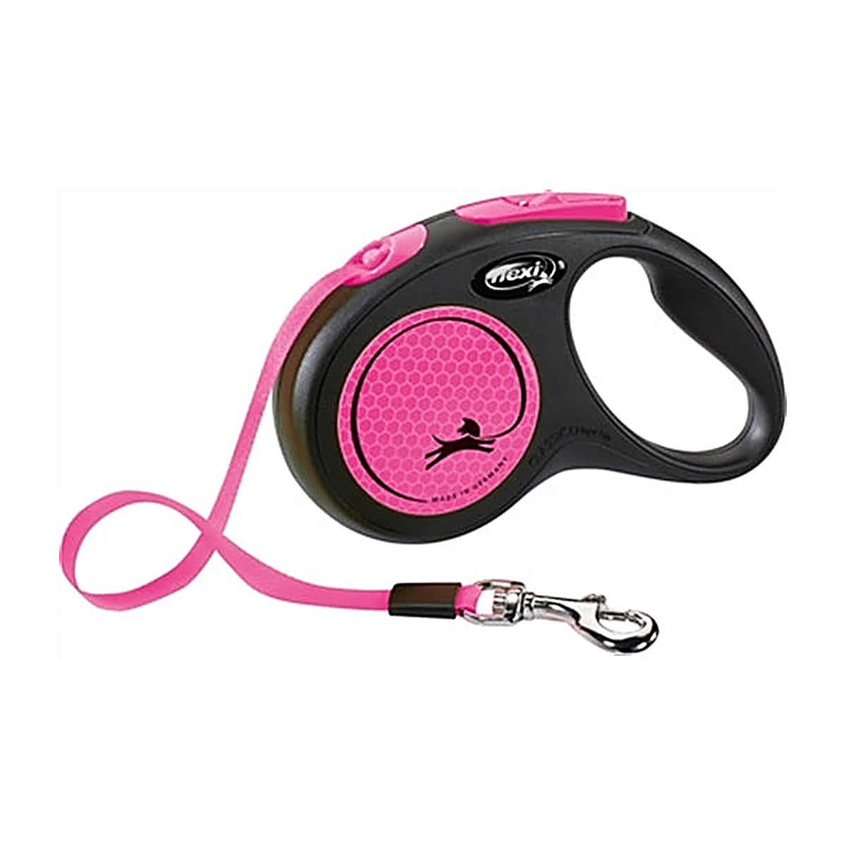 Flexi New Neon Tape Zwart/Roze S 5 meter