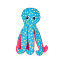 Fofos Sealife Octopus Stip Blauw 34 cm