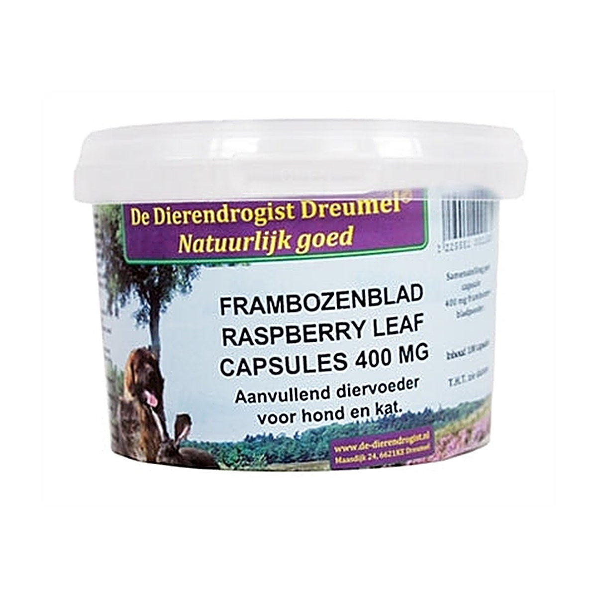 Dierendrogist Frambozenblad Capsules 400MG 100 stuks