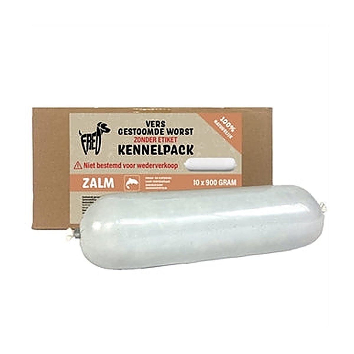 Freds Fred Vlees Worst Kennel Zalm 10X900