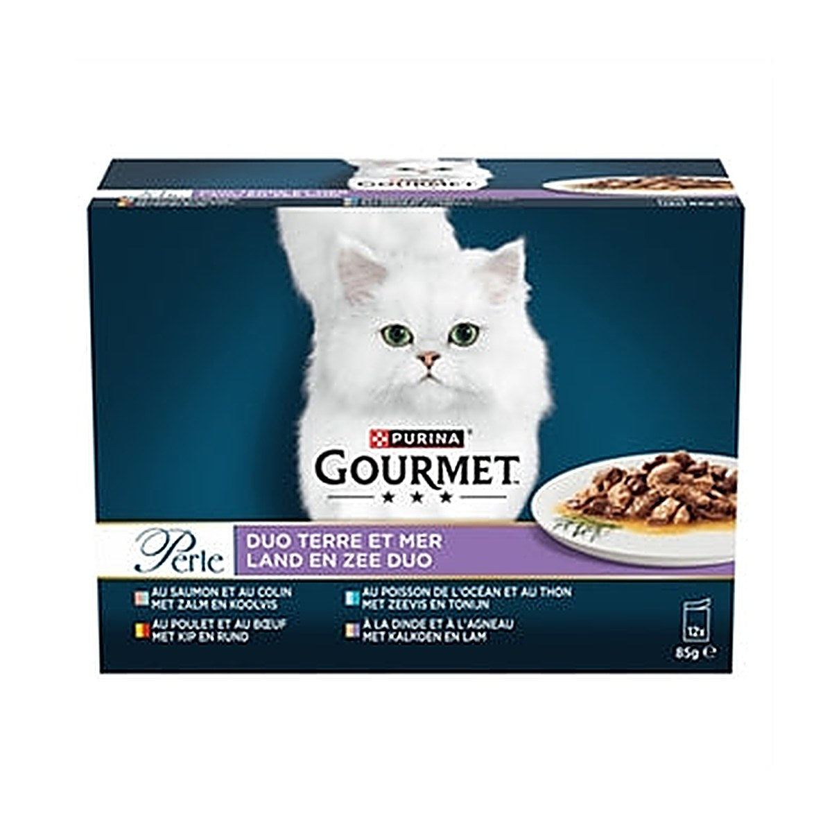 Gourmet Gourm Perle Duo Vlees/vis 12x85 gram