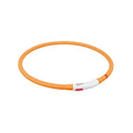Trixie USB Halsband Licht Oranje Siliconen 70 cm