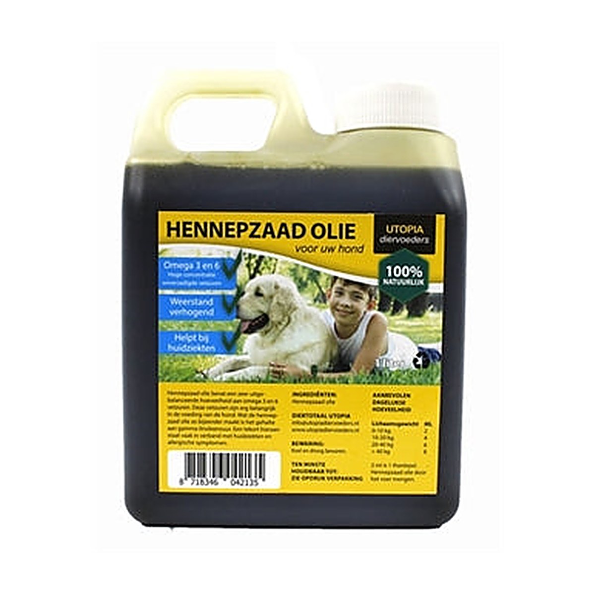 Utopia Hennepzaad Olie 1 liter