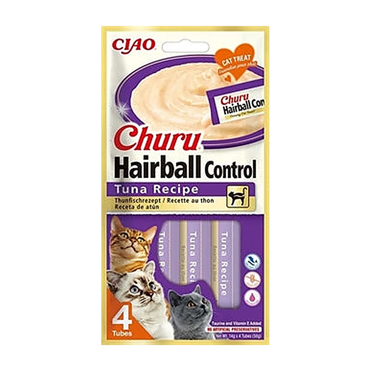 Inaba Churu Hairball Tuna 4x14 gram