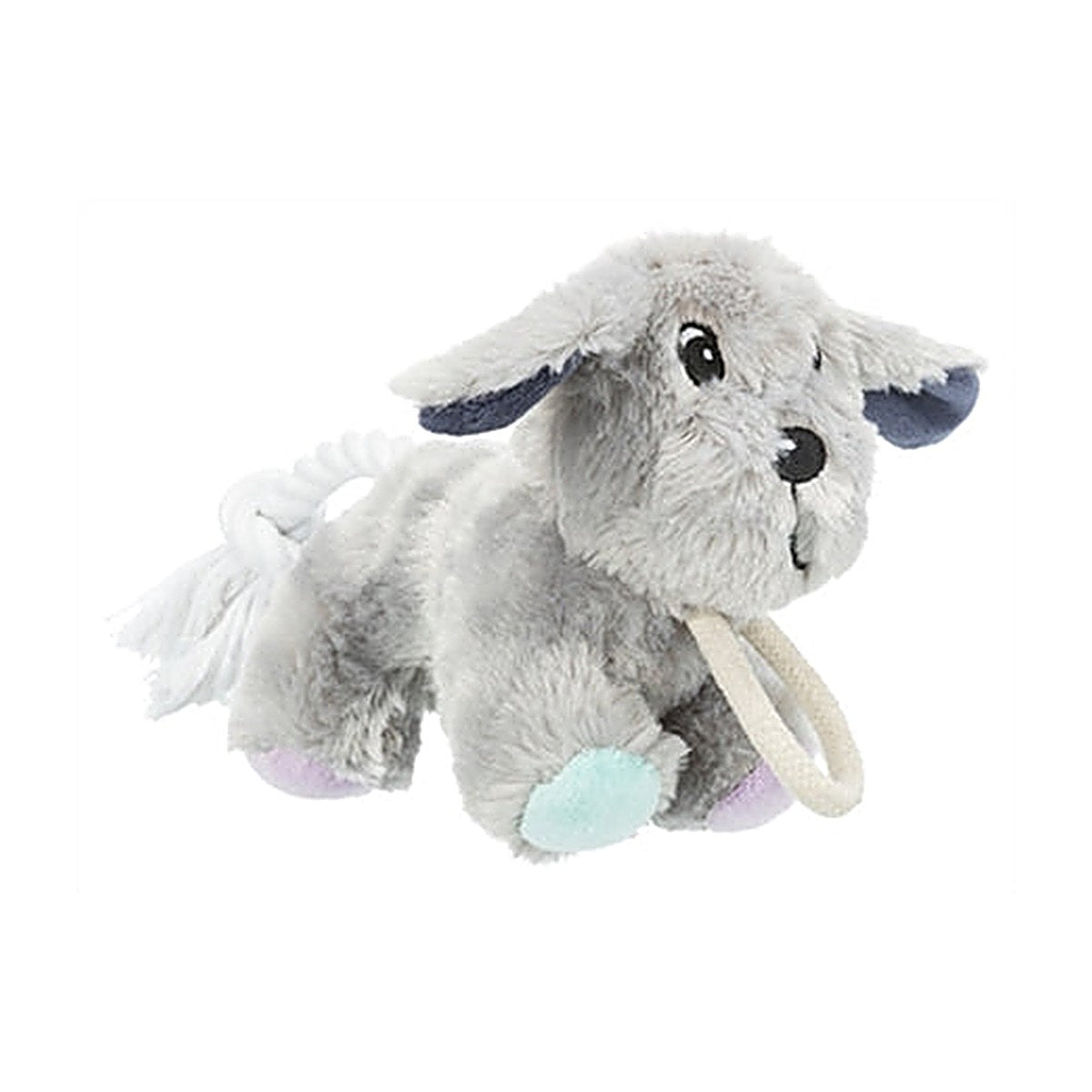 Trixie Junior Pluche Hond+touw 24 cm 3 stuks