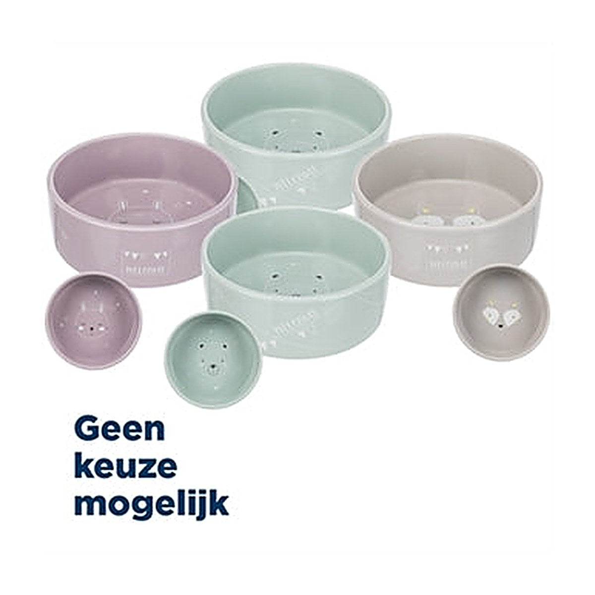 Trixie Junior Voerb Keram Ass 16 cm 4 stuks