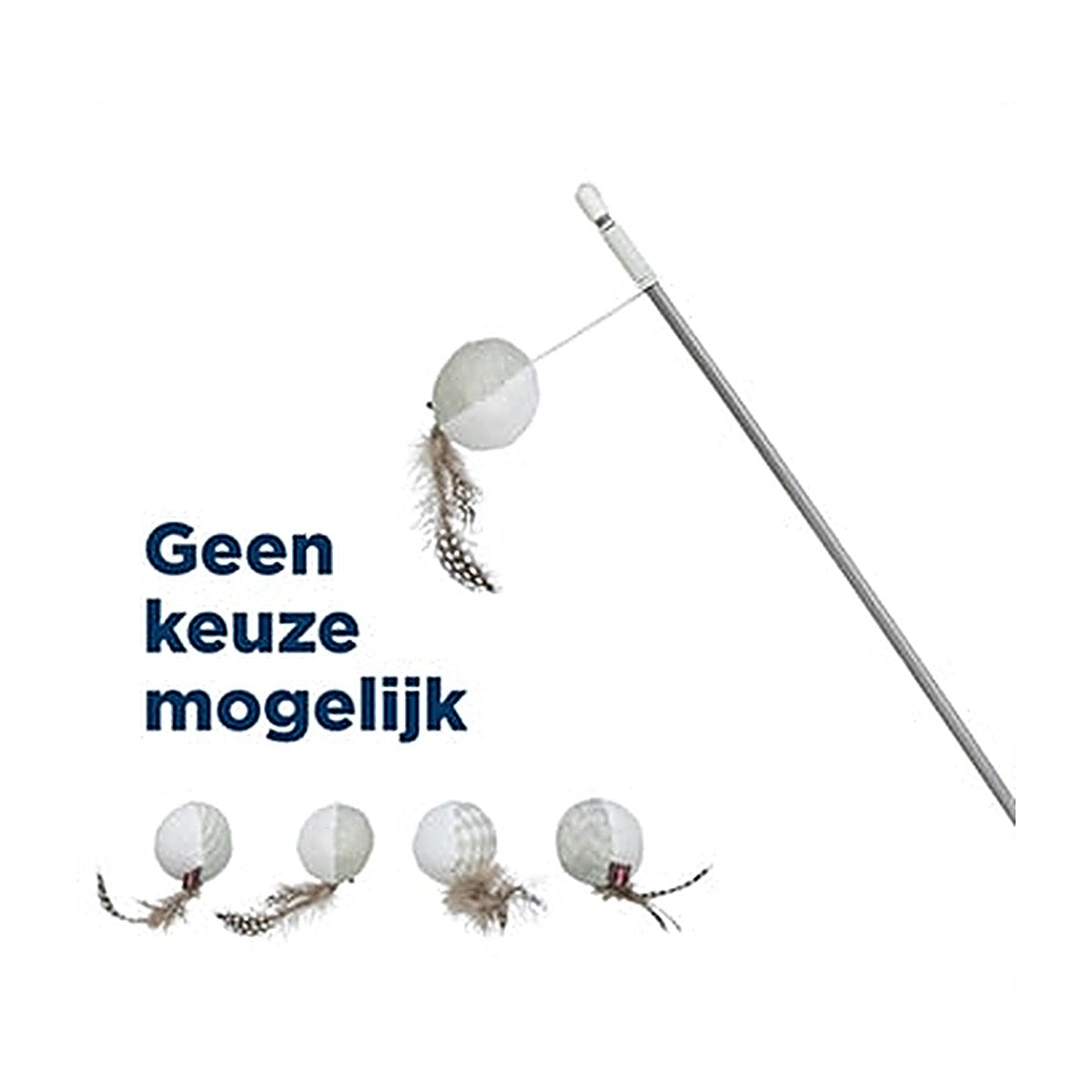 Trixie Kattenhengel Bal+veren 46 cm 4 stuks