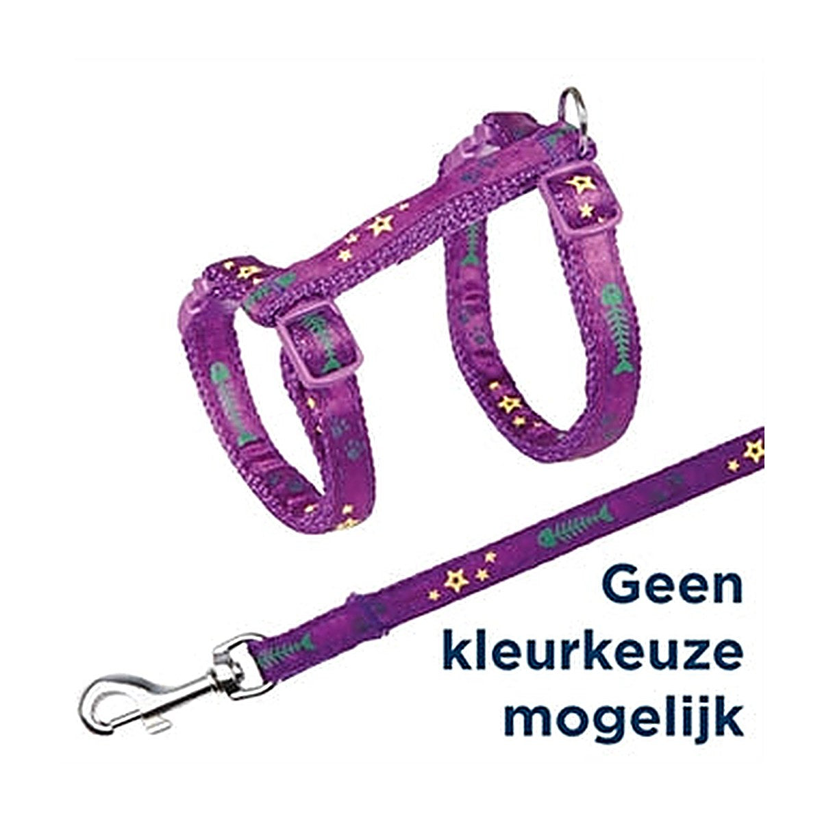 Trixie Kattuig+riem Visgrt 23-39x1 cm 4 stuks