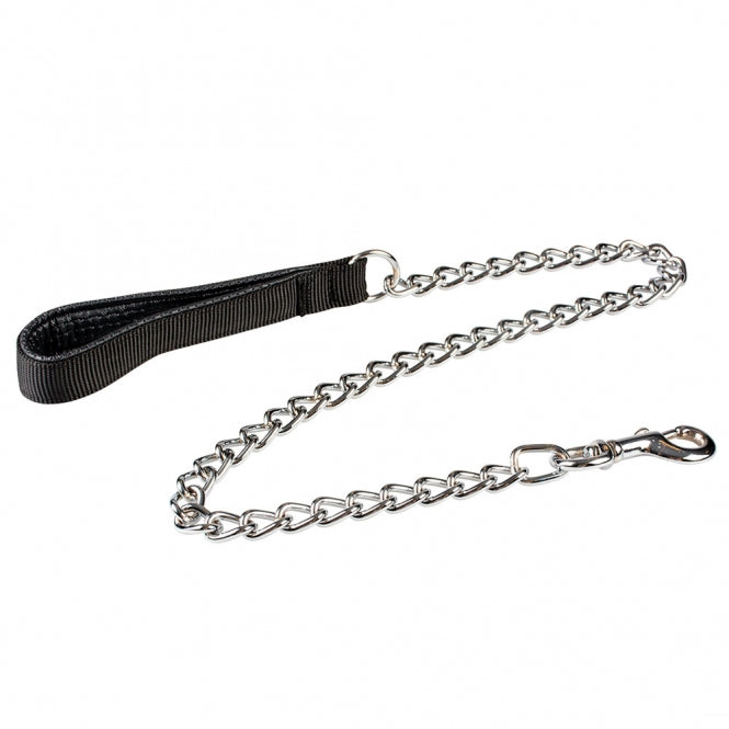 Duvoplus Kettinglijn met gevoerde grip - zwart - 100cm/3mm