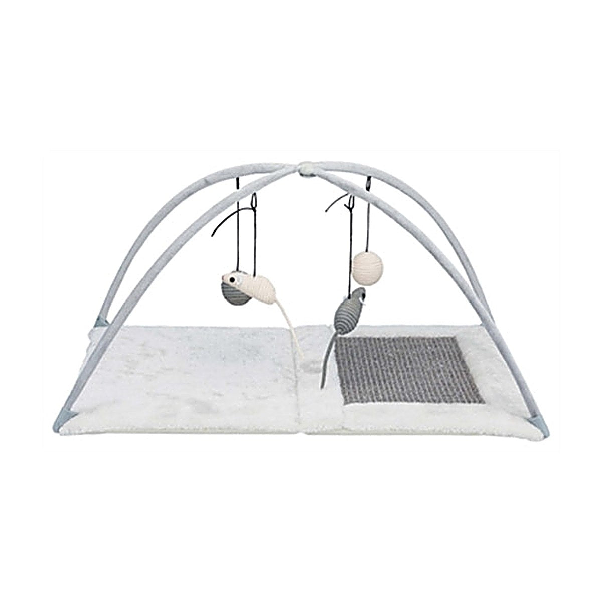 Trixie Krabmat Pluche/sisal Grijs 60x33x42