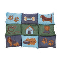 Trixie Kussen Patchwork Bl/gr 80x55 cm