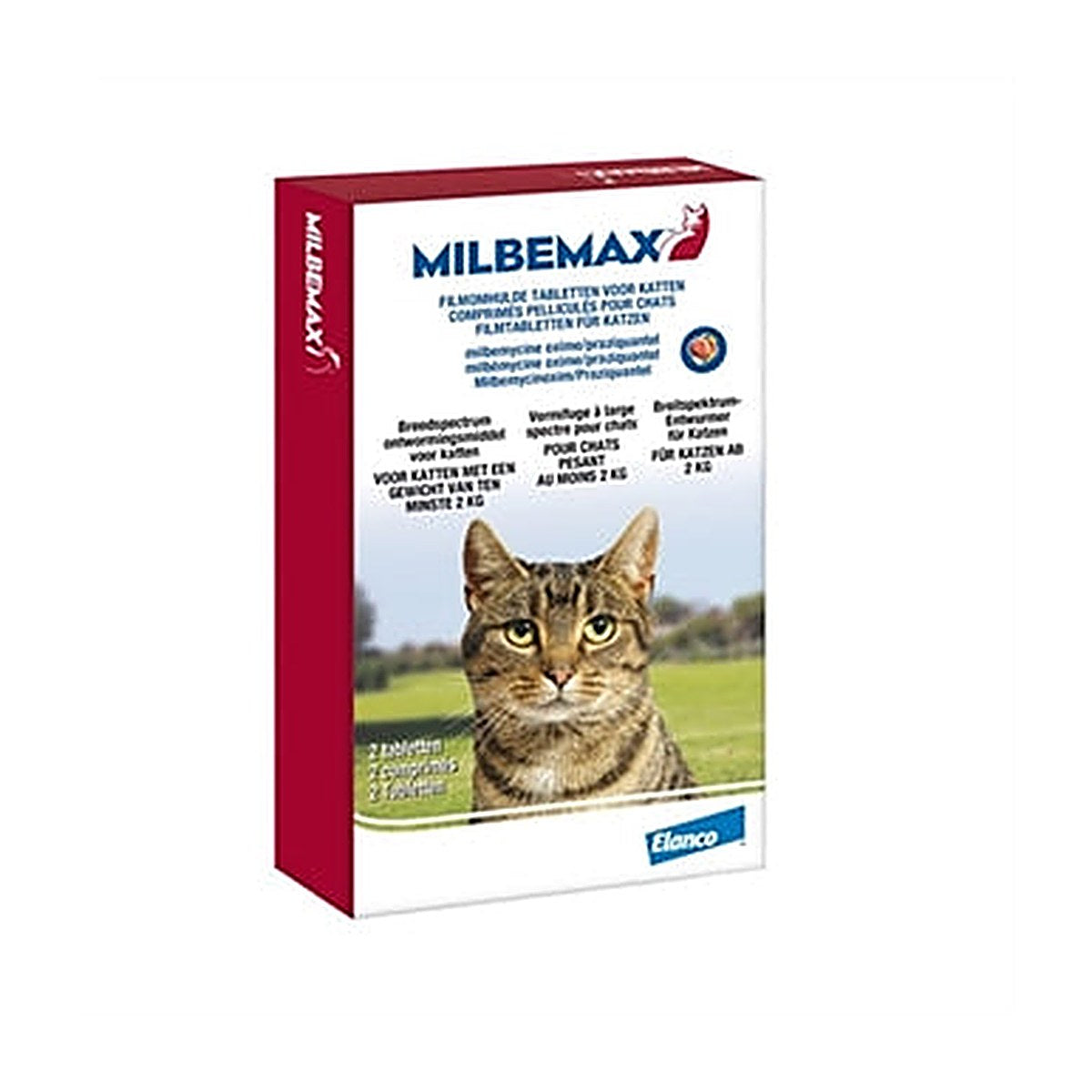 Milbemax Kat 2-8 kg 2 tabletten