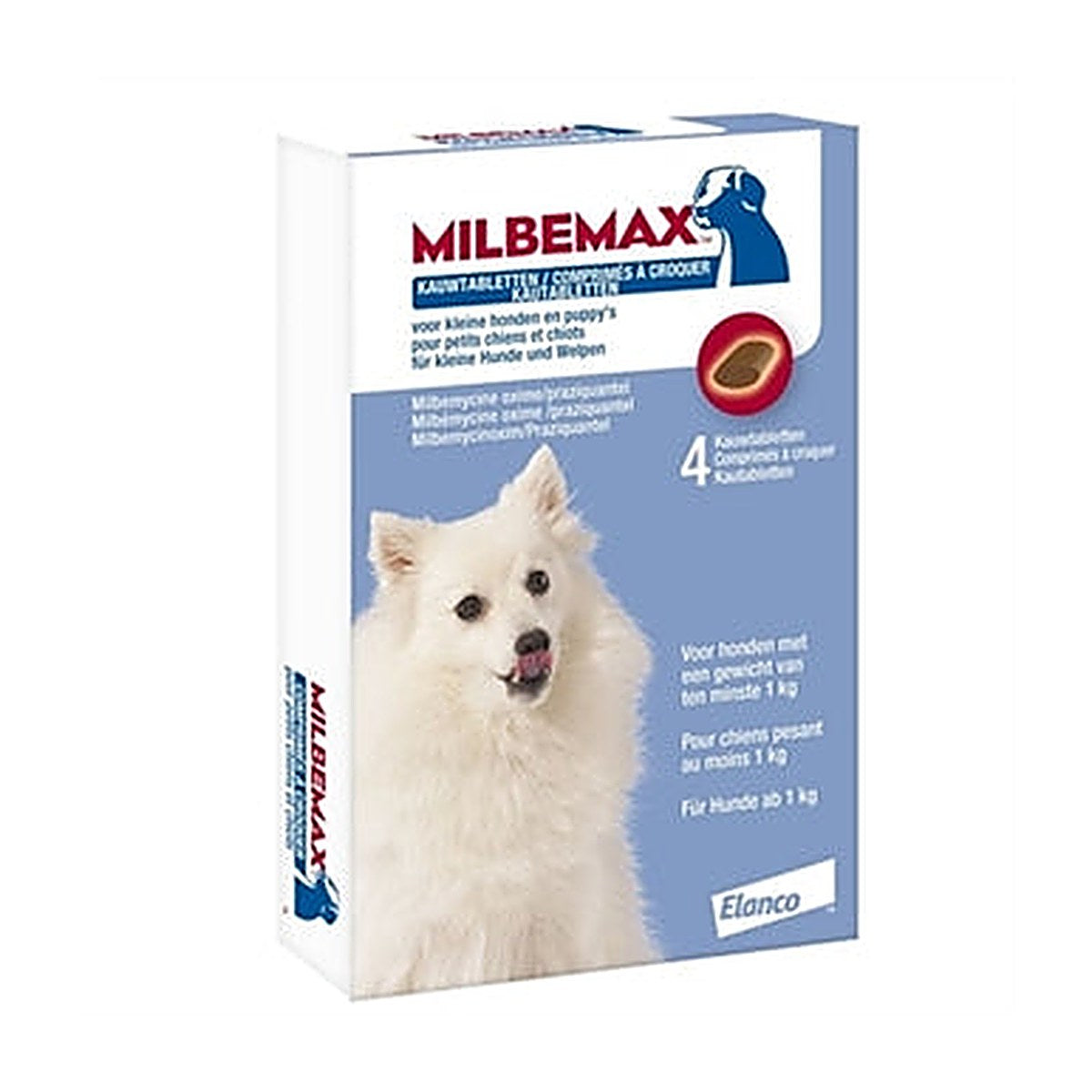 Milbemax Kauw S Hond/pup 4 tabletten
