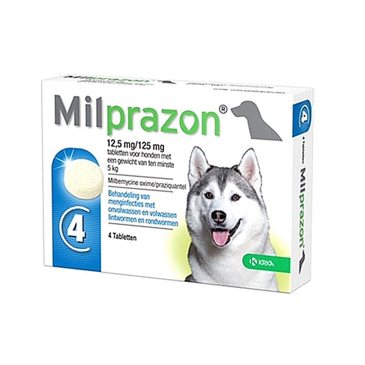 Krka - Milprazon Hond >5 kg 4 tabletten