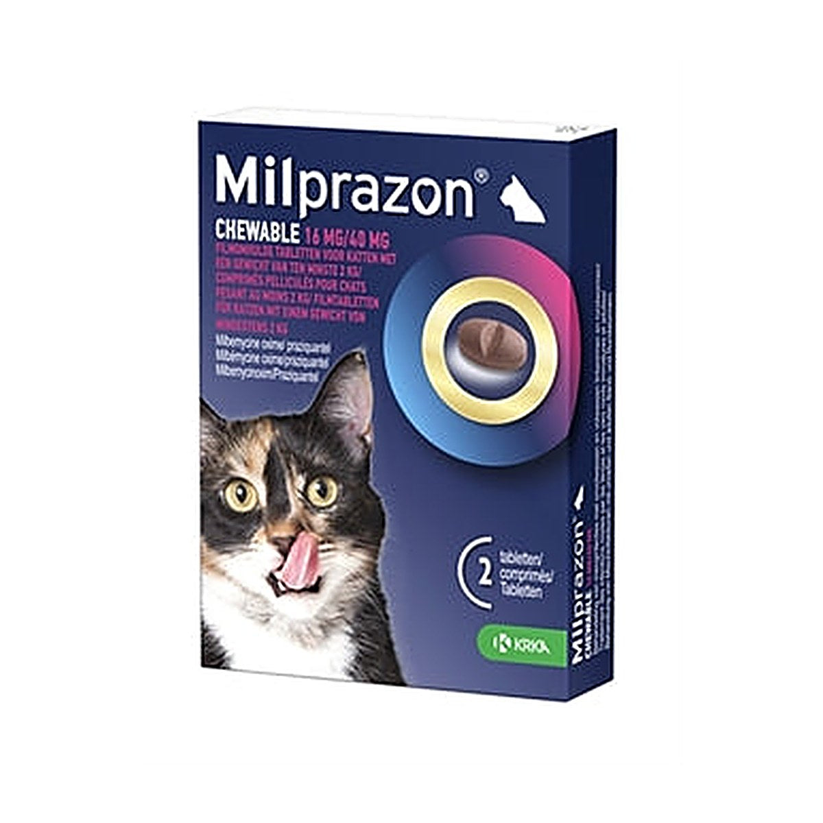 Krka - Milprazon Kat >2 kg Chew 2 tabletten
