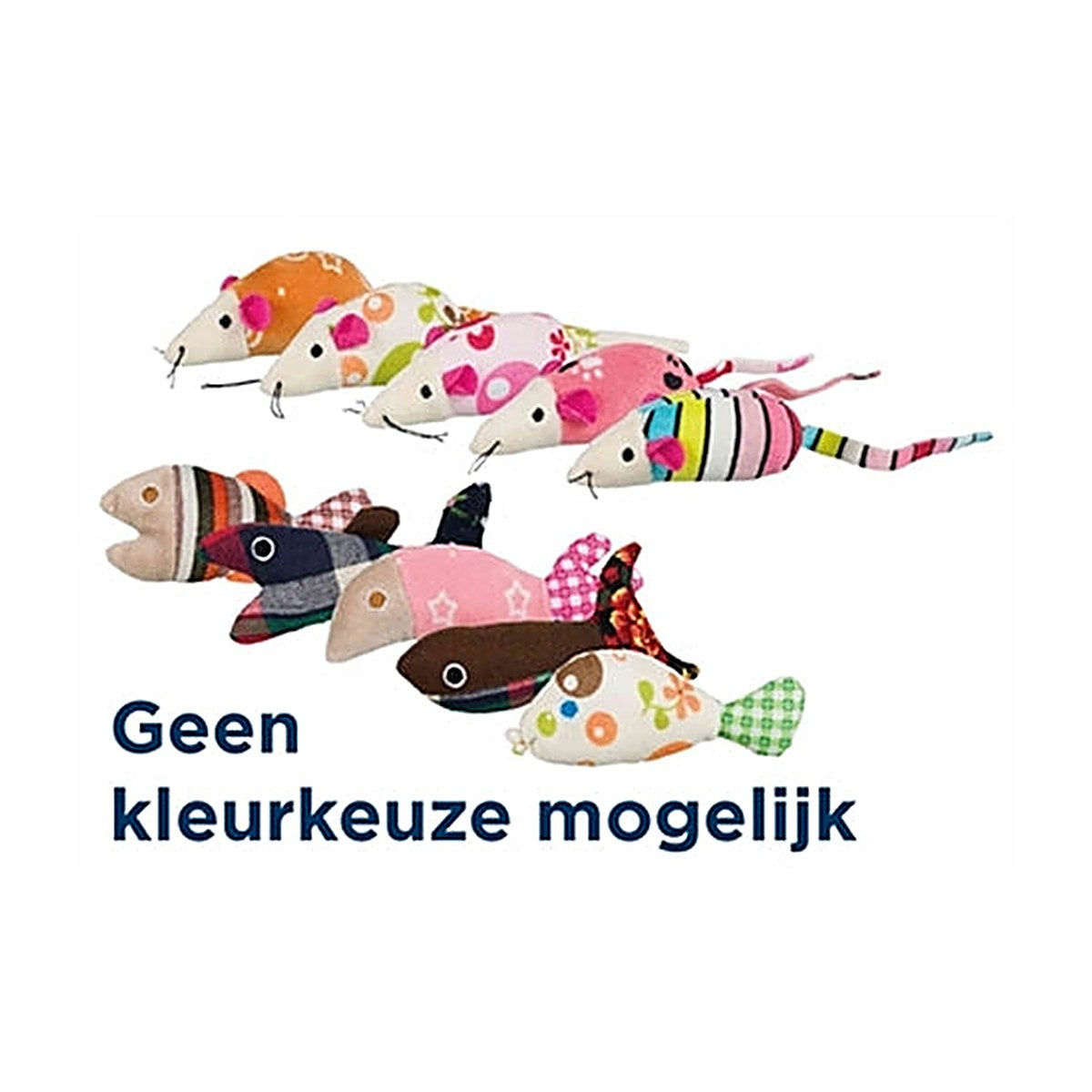 Trixie Muis/vis Ass 9-12 cm 42 stuks