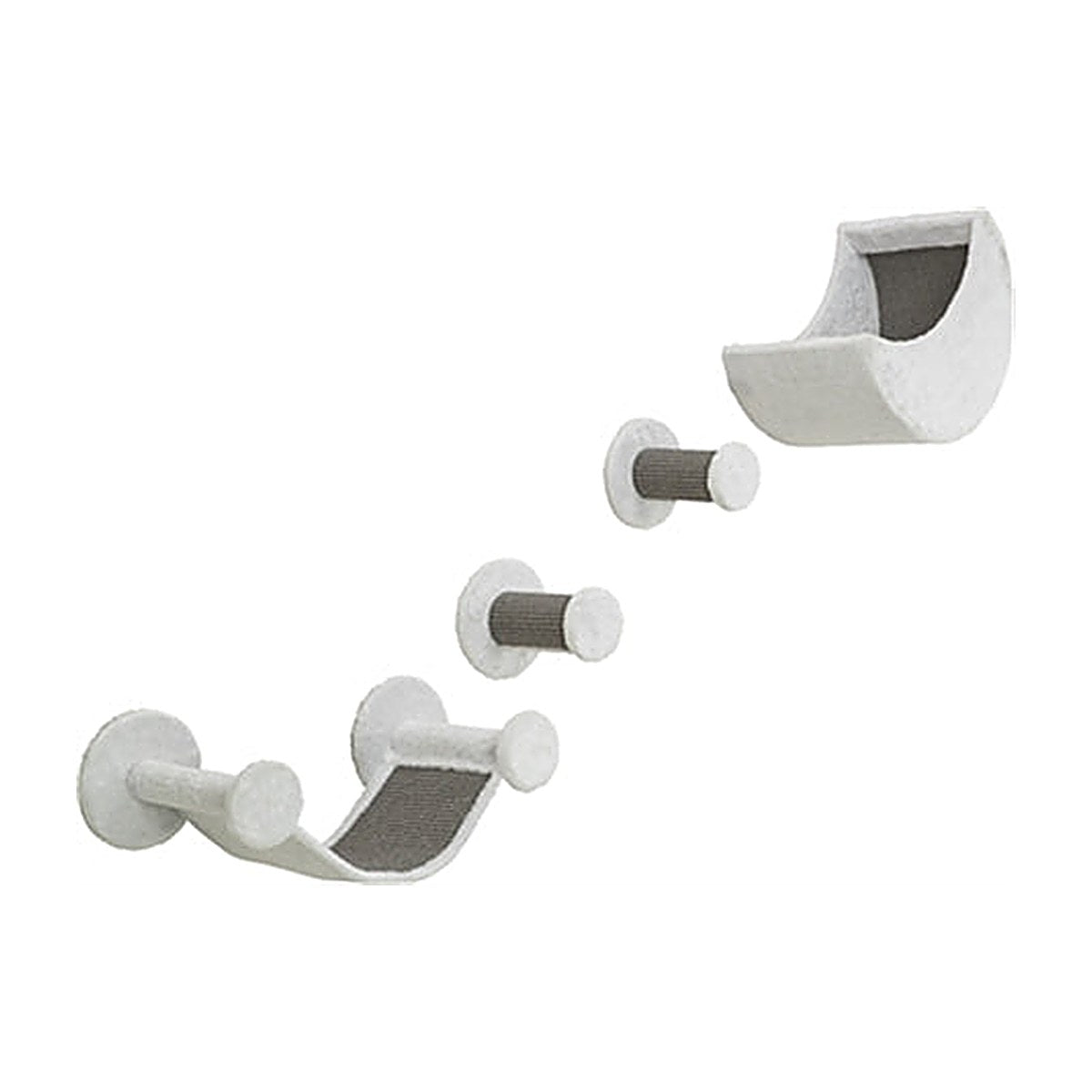 Trixie Muur Klimset Voor Katten Wit/Grijs