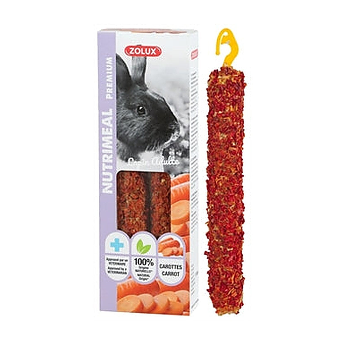 Zolux Nutrimeal Stick Konijn Wortel 2 stuks
