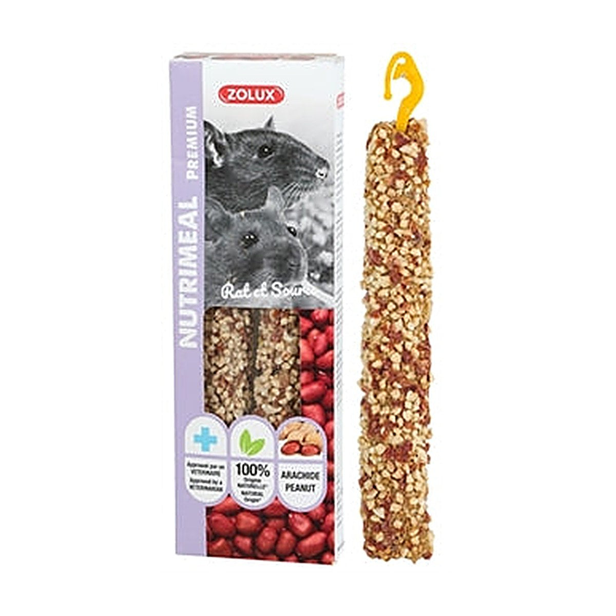 Zolux Nutrimeal Stick Rat/muis Pinda 2 stuks