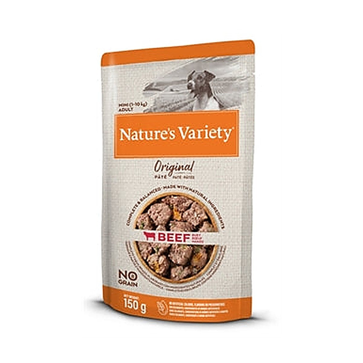 Natures Variety Nvd Orig Mini Pouch Beef 8x150 gram