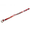 Karlie Halsband Peacock - Rood/Zwart - 35 cm / 17 mm