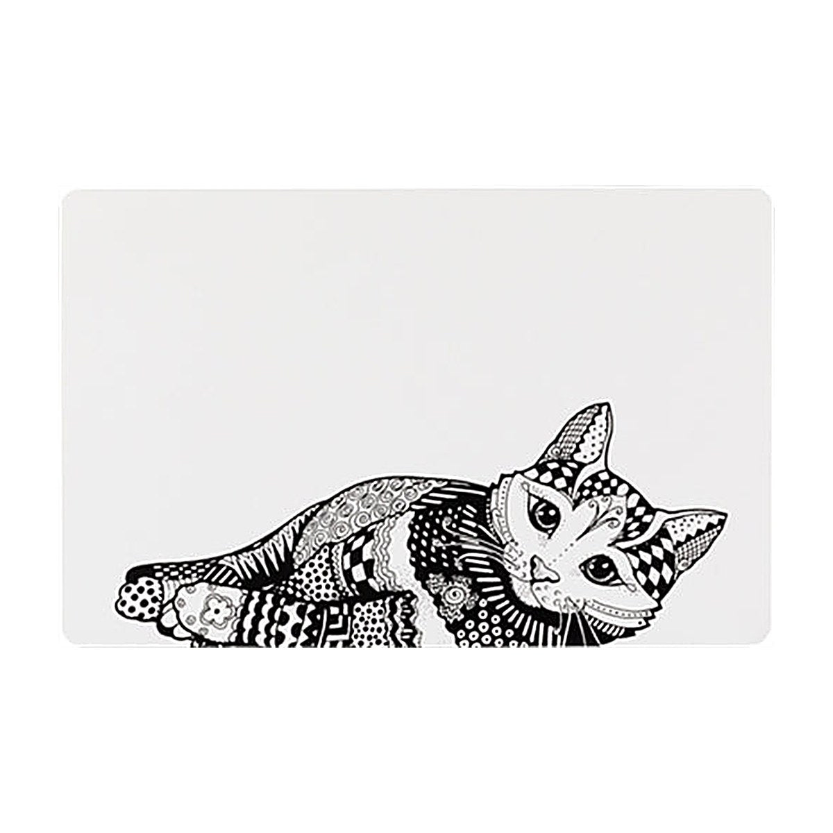 Trixie Placemat Kat Wit/Zwart 44x28 cm 6 stuks