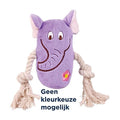 Trixie Pluche Dier+touw Assorti 13 cm 3 stuks