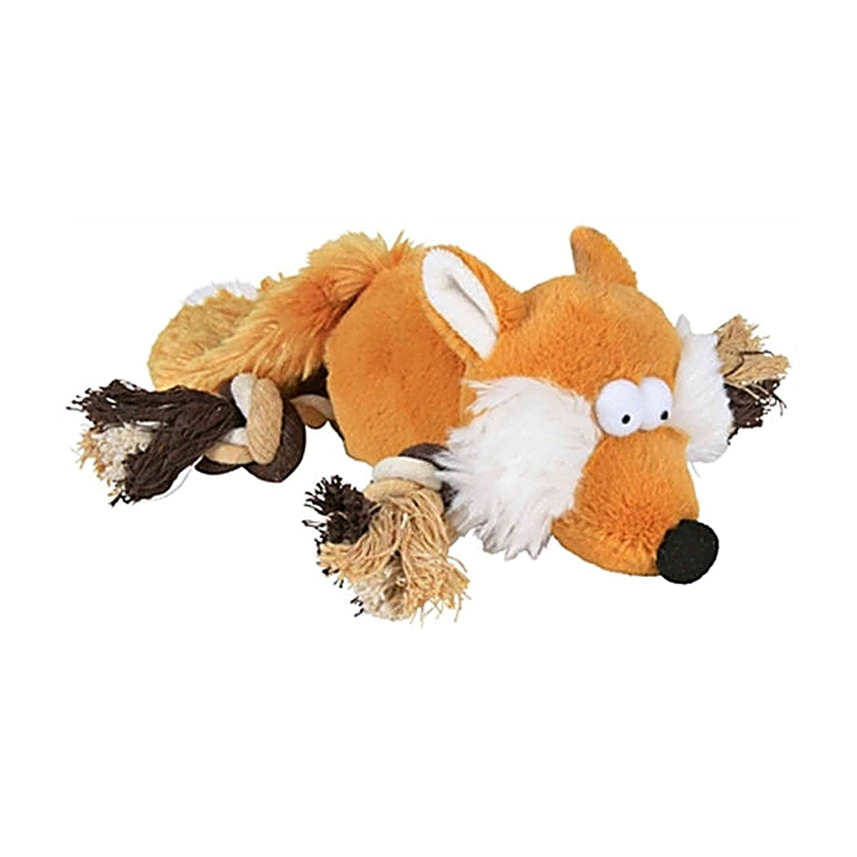 Trixie Pluche Vos Met Touw 34 cm 2 stuks