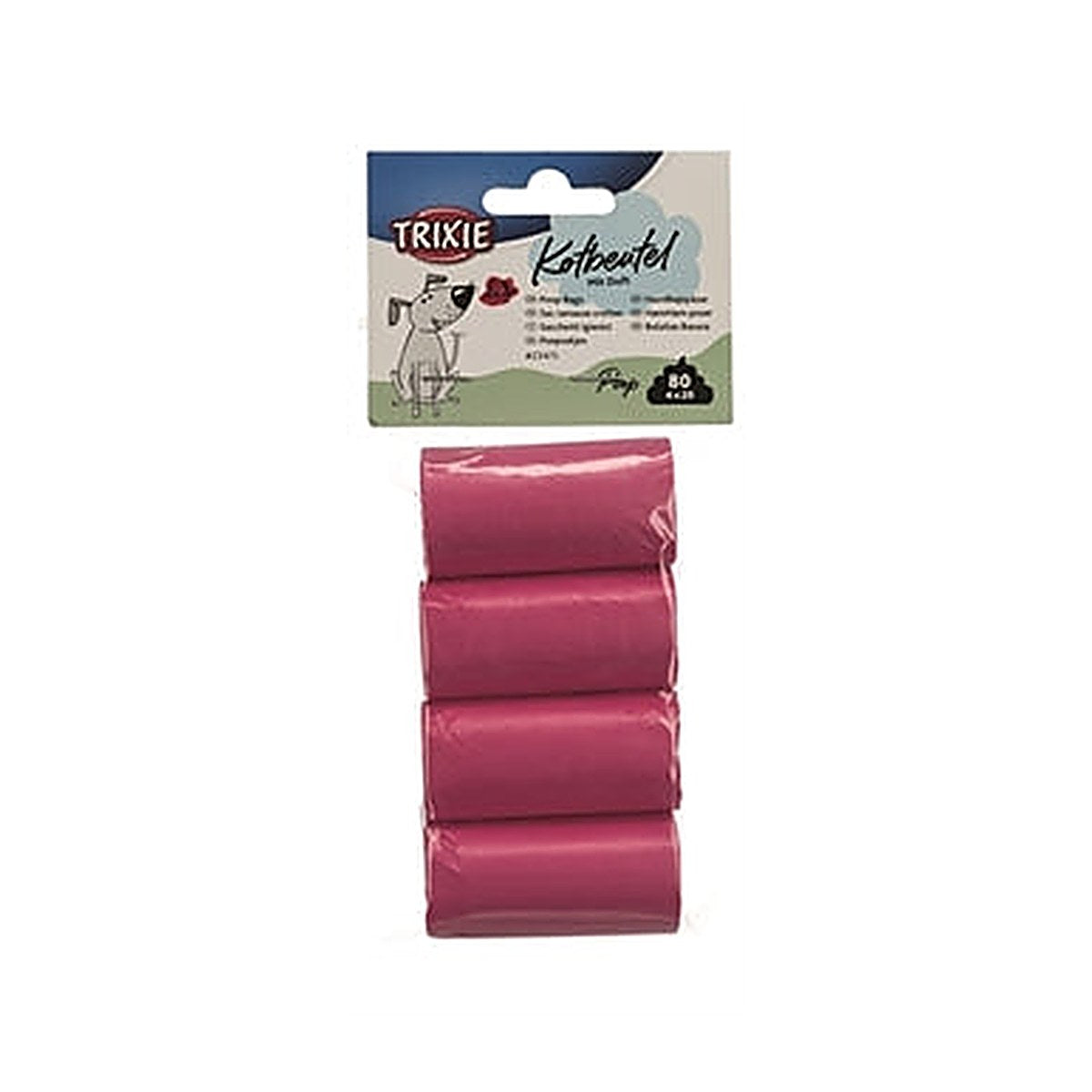 Trixie Poepzakken Rozengeur Roze 4x20 stuks