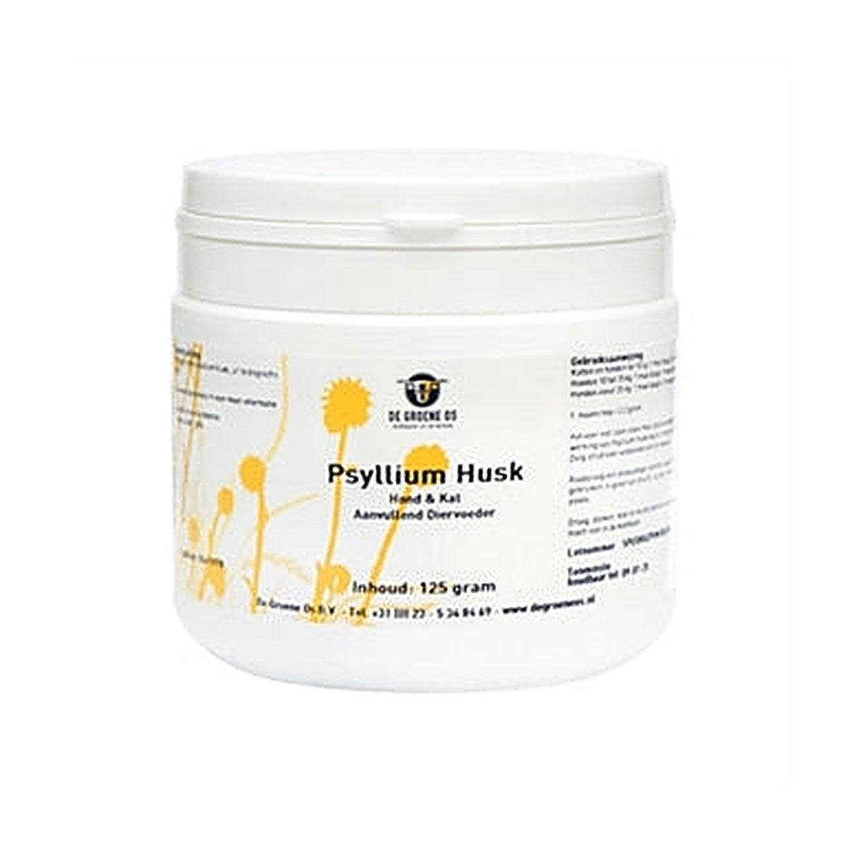 De Groene Os Psyllium Husk Hond/kat 125 gram