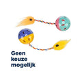 Trixie Ratelballen+staart 4 cm 4x2 stuks