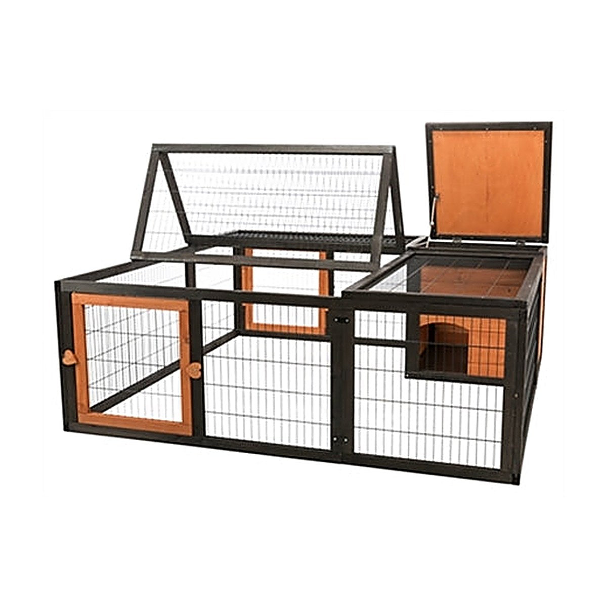 Trixie - Ren+dak Hout Zwart/br 150x150x53 cm