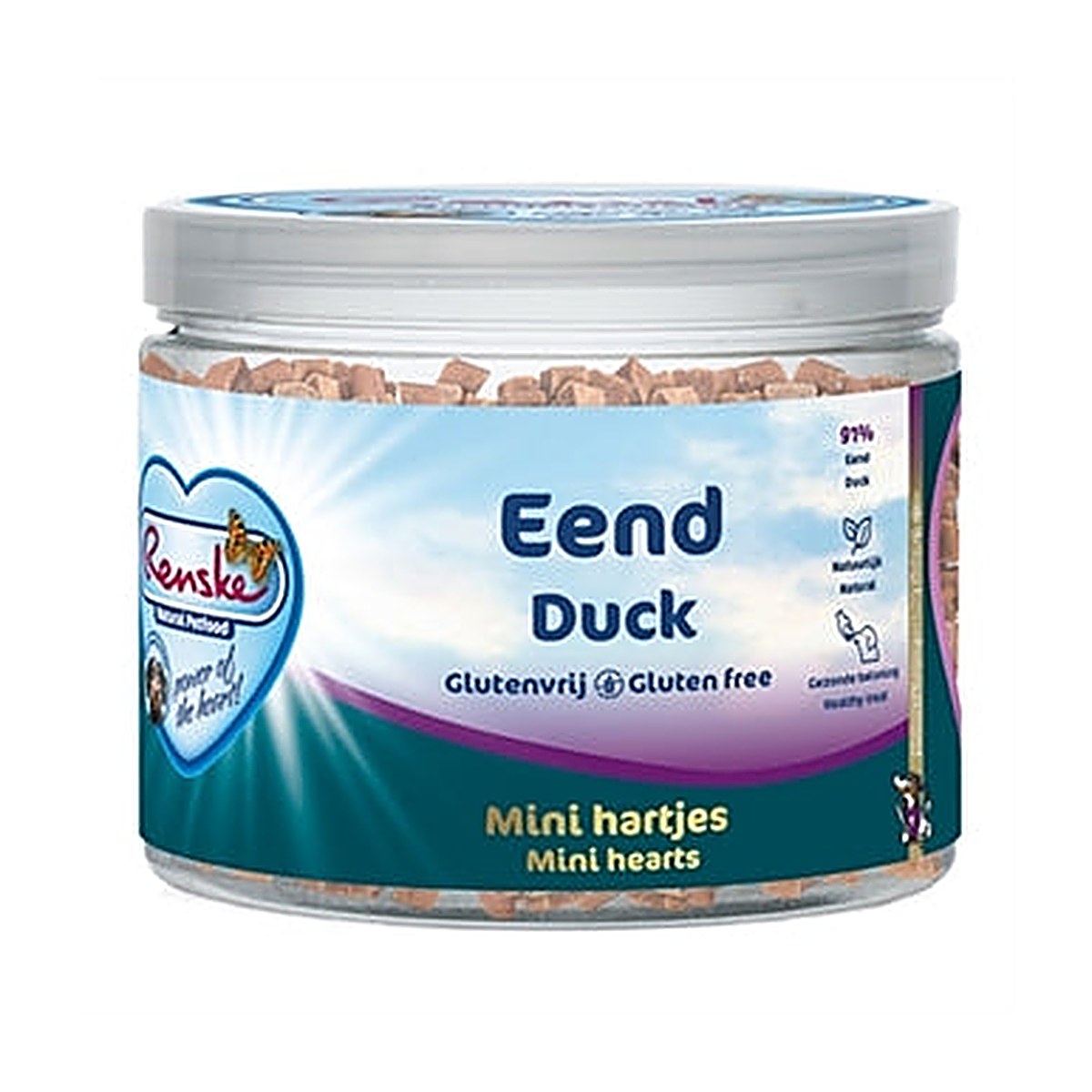 Renske Hond Mini Hart Eend 100 gram