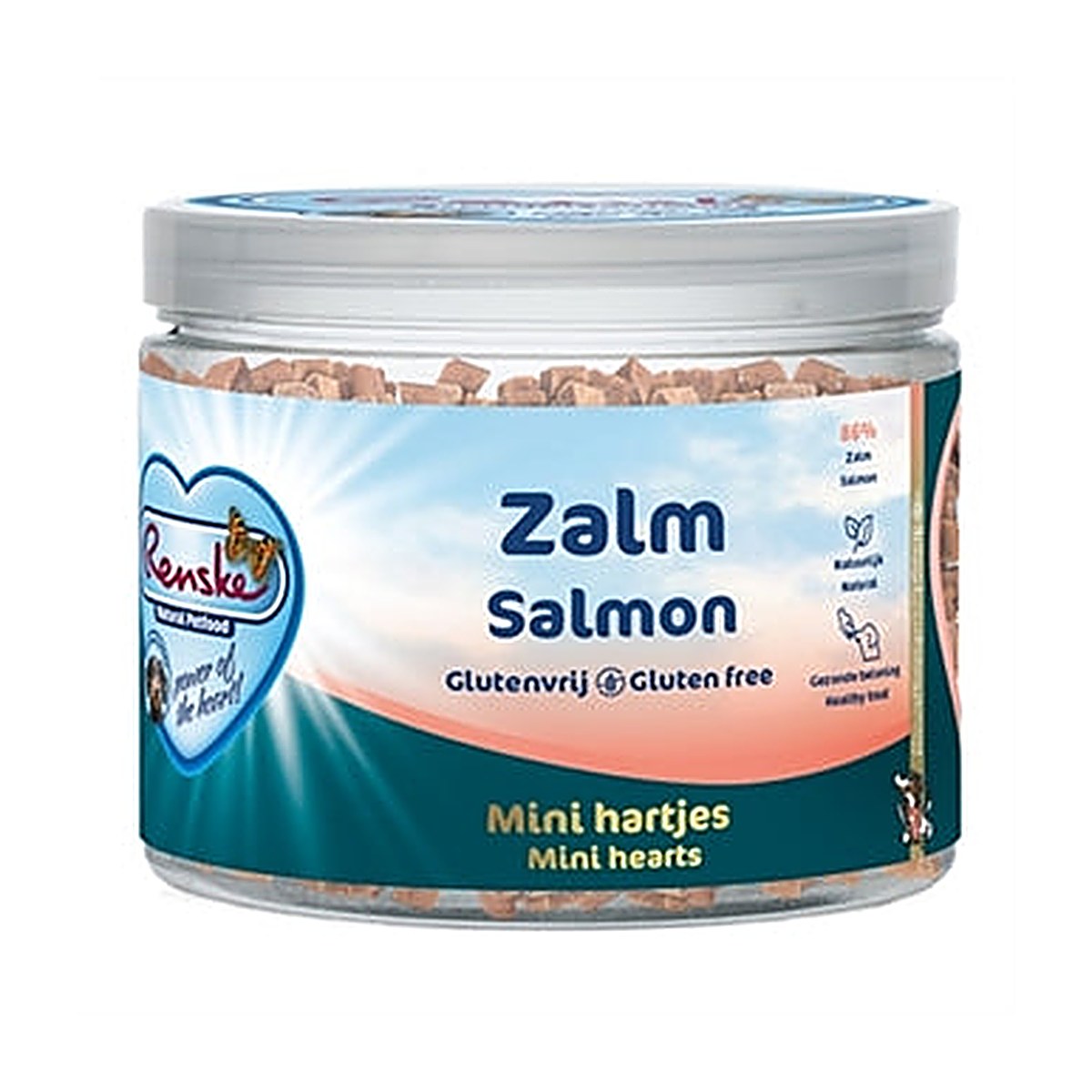 Renske Hond Mini Hart Zalm 100 gram