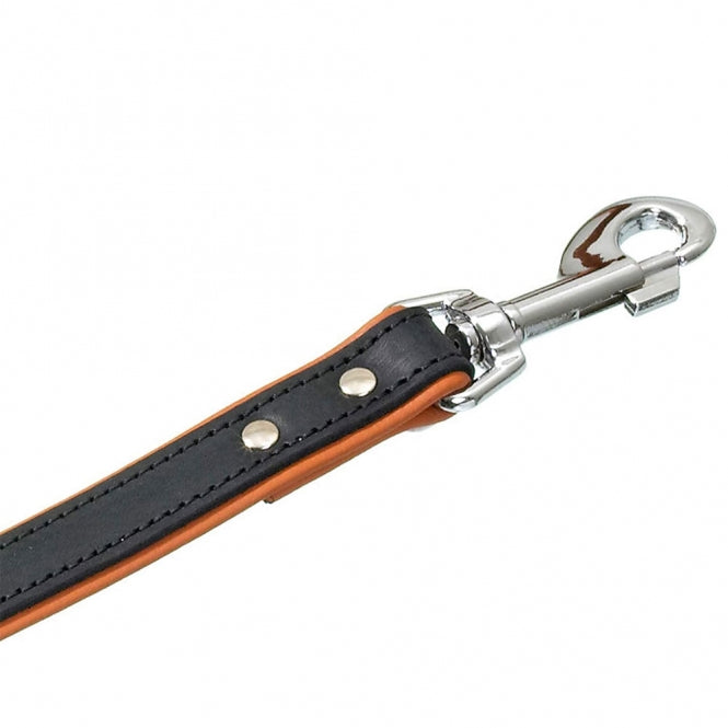 Karlie Rodeo Hondenriem genieten, 22mm 100cm - zwart/cognac