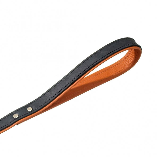 Karlie Rodeo Hondenriem geniete, 16mm 100cm - zwart/cognac