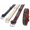 Karlie Rondo Leren Halsband met Klinknagels - Zwart - 35mm/57cm